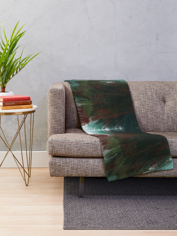 Alternate view of Surging Waves Throw Blanket