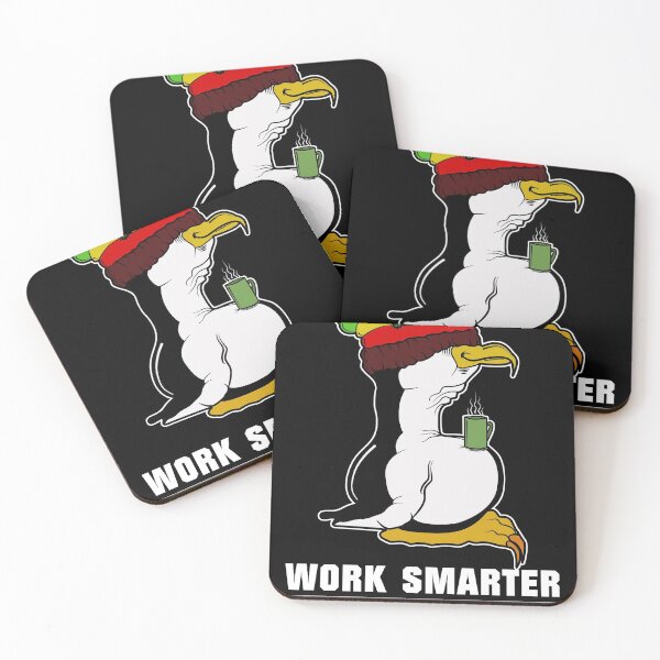 Item preview, Work Smarter Not Harder Linux Penguin Drinking Coffee designed and sold by Cedinho.