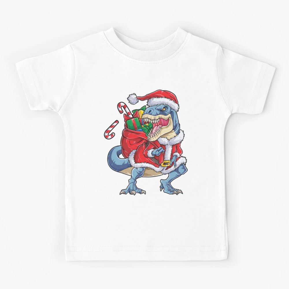 dinosaur santa shirt