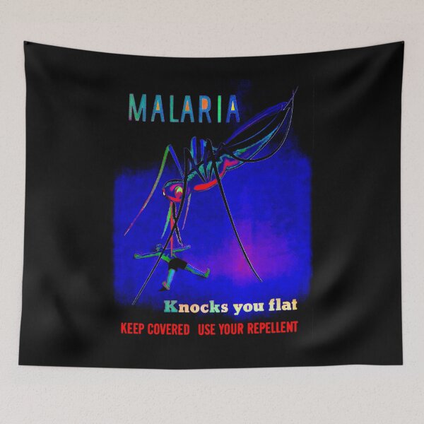 Item preview, Malaria Knocks You Flat designed and sold by PictureNZ.