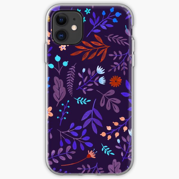Purple wild flowers iPhone Soft Case
