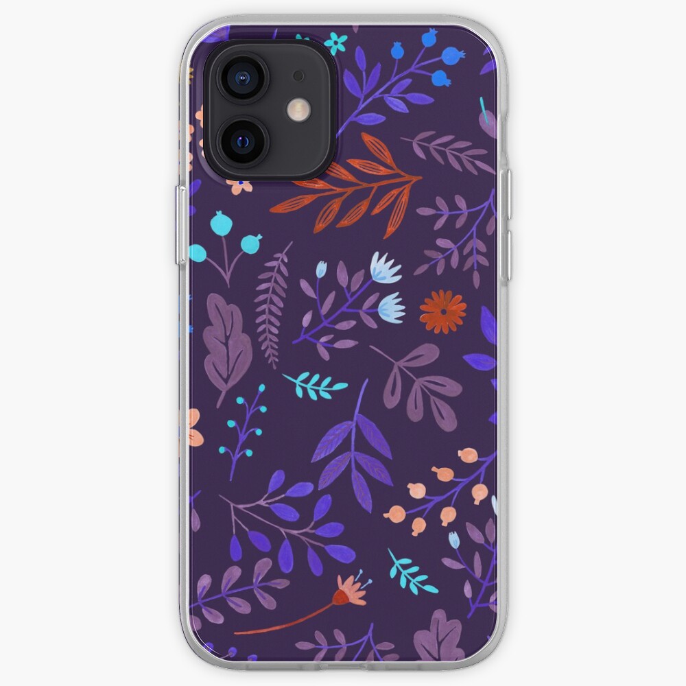 Purple wild flowers iPhone Case