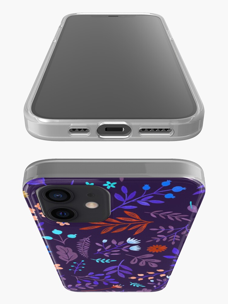 Alternate view of Purple wild flowers iPhone Case