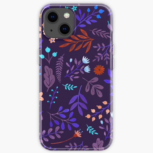 Purple wild flowers iPhone Soft Case