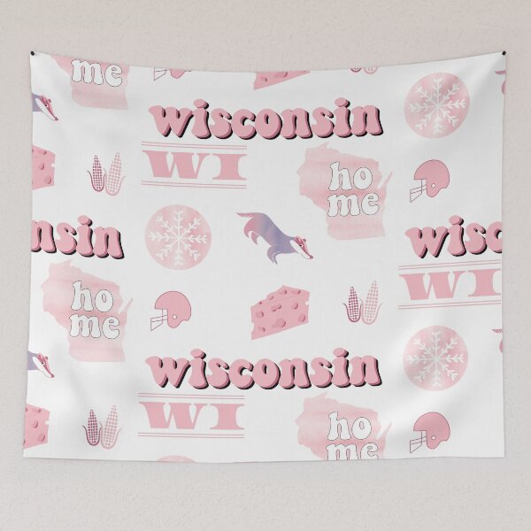 Item preview, Pink Watercolor Wisconsin US State Pack designed and sold by The-Goods.