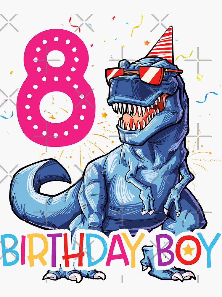 Kids 8 Year Old Shirt 8th Birthday Boy T Rex Dinosaur T Shirt Kids 8 Year Old Shirt 8th Birthday Boy T Rex Dinosaur T Shirt