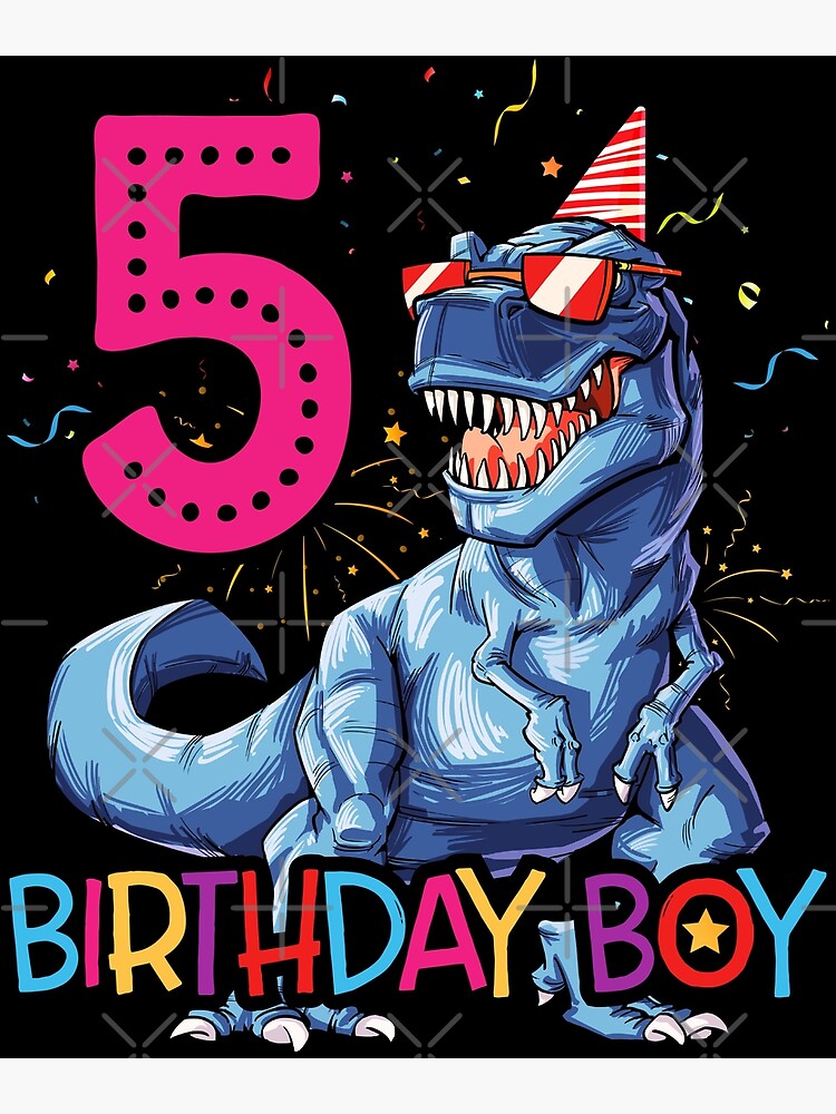 Kids Boy 5 Years T Shirt Happy 5th Birthday Matching Dinosaur Kids Boy 5 Years T Shirt Happy 5th Birthday Matching Dinosaur