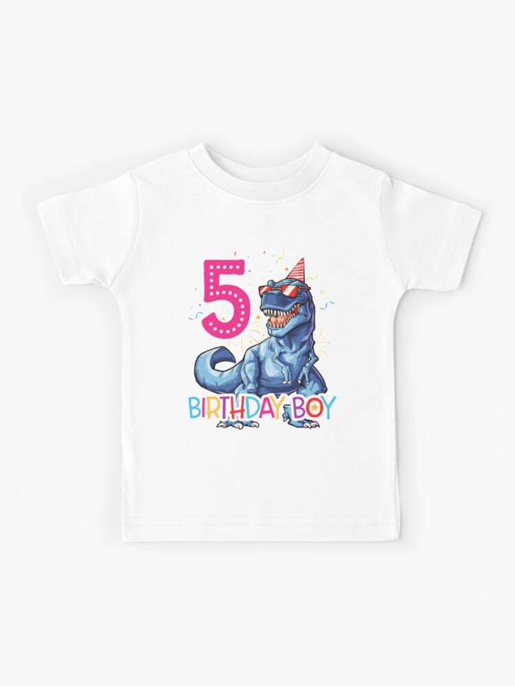 Camiseta para niños «Dinosaur T rex 5 year T-shirt Camiseta para niños 5to  cumpleaños» de LiqueGifts | Redbubble