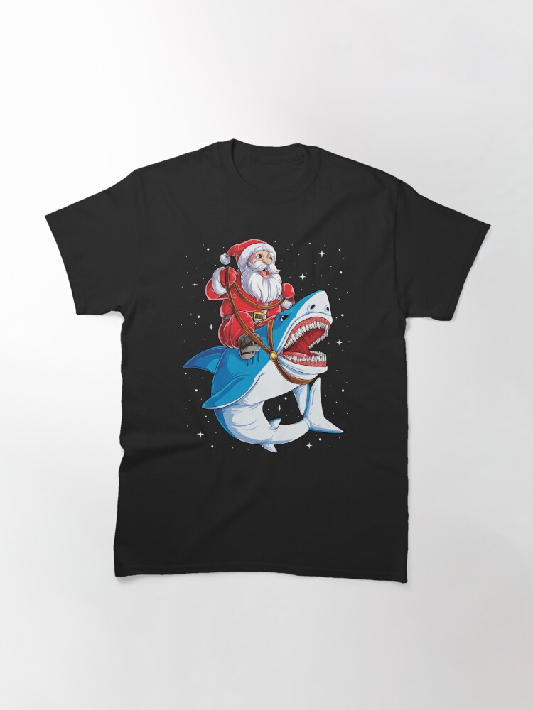 santa shark shirt