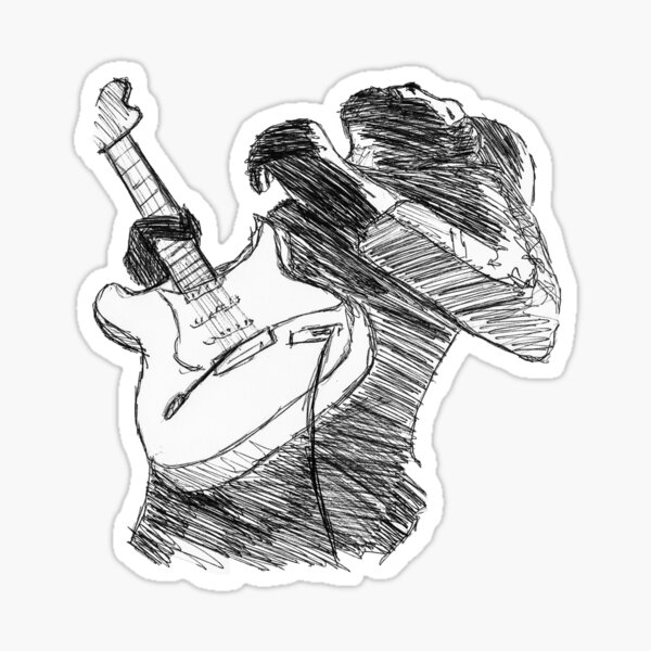 Guitar Suitcase, Doodle Sticker, Robot Stickers