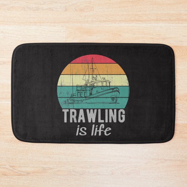 Item preview, Trawling Is Life Retro Trawler Fishing Boat designed and sold by UrbanHype.