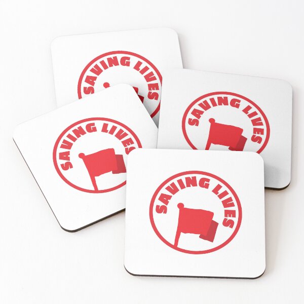 Item preview, SAVING LIVES red flag LIFEGUARD  designed and sold by jazzydevil.