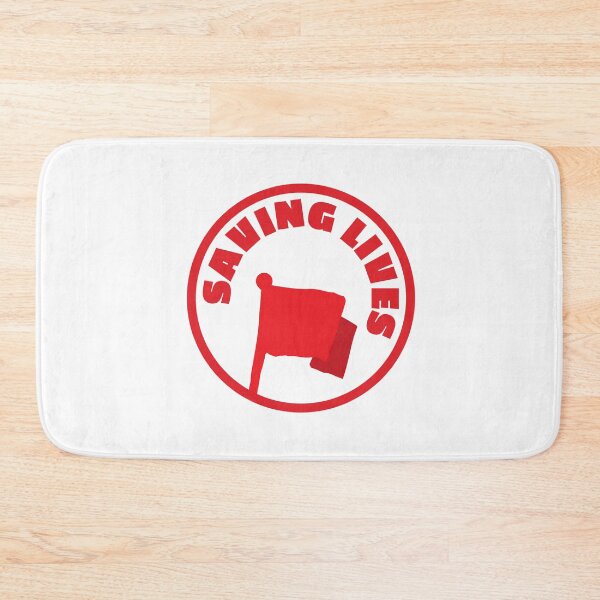 Item preview, SAVING LIVES red flag LIFEGUARD  designed and sold by jazzydevil.