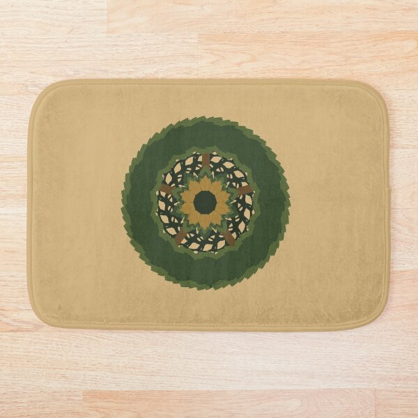 Spring Wreath-Traditional Version Bath Mat