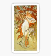 Alphonse Mucha - Spring Sticker