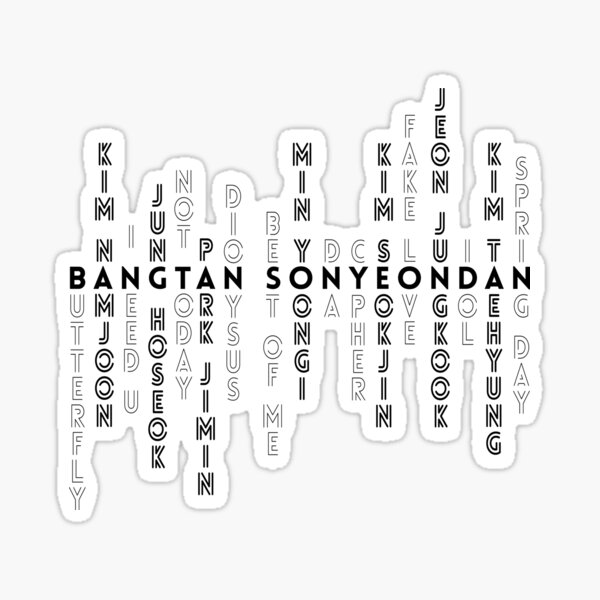 Bts Names And Songs Sticker