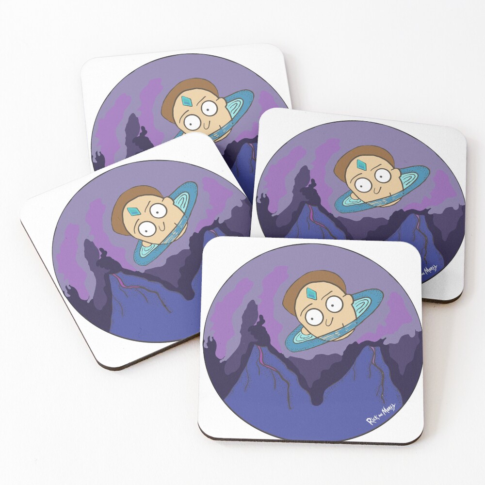 Morty's Death Crystal Space Adventure Coasters (Set of 4)
