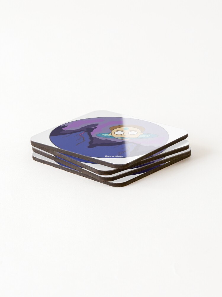Alternate view of Morty's Death Crystal Space Adventure Coasters (Set of 4)