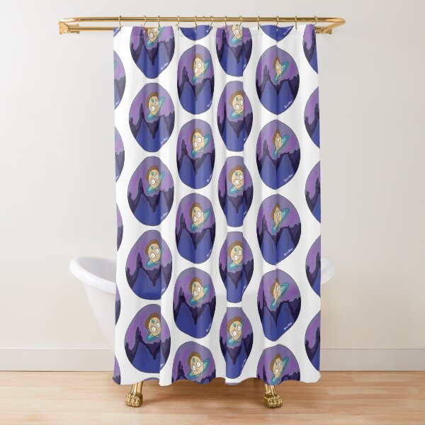 Morty's Death Crystal Space Adventure Shower Curtain