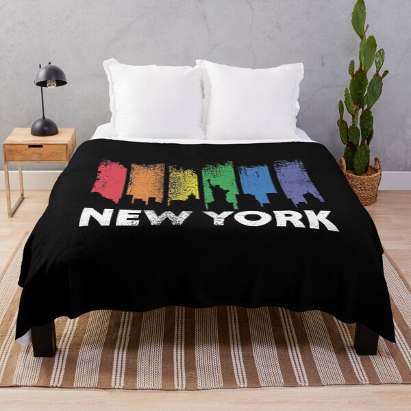 Item preview, New York Skyline LGBT Pride Rainbow designed and sold by zeno27.