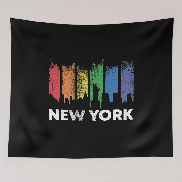 Item preview, New York Skyline LGBT Pride Rainbow designed and sold by zeno27.