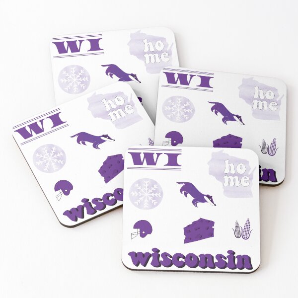 Item preview, Purple Watercolor Wisconsin US State Pack designed and sold by The-Goods.