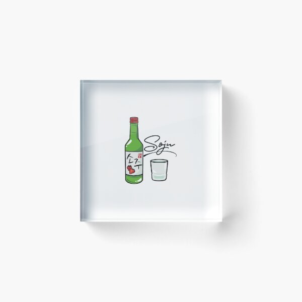 Item preview, Soju bottle with glass and writing designed and sold by JonConDesign.