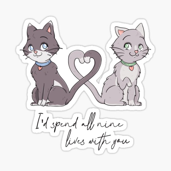 Vista previa del artículo con la obra «Adopta, no compres # 3 - Amor - Me gustaría pasar las nueve vidas contigo», diseñado y vendido por cestbienco.