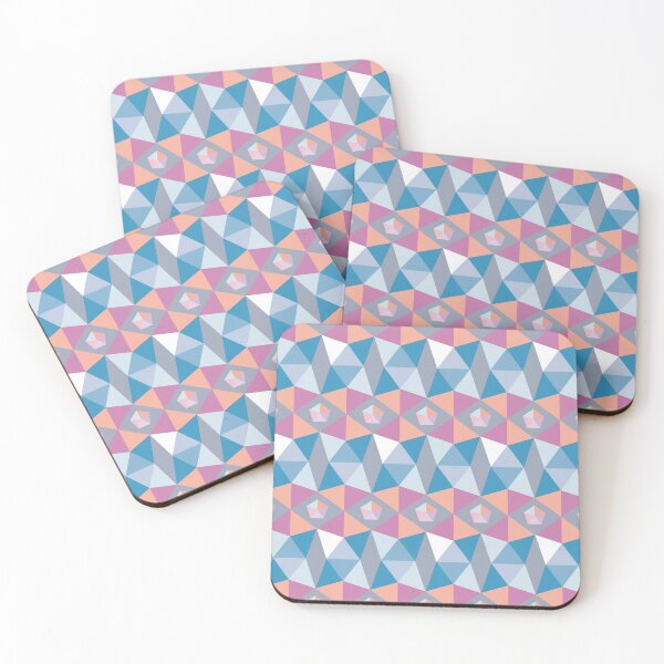 Item preview, pentagons rose blue designed and sold by colorofmagic.