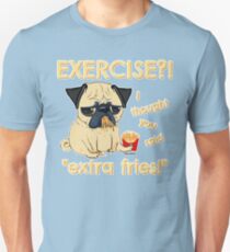Pug with Extra Fries Unisex T-Shirt