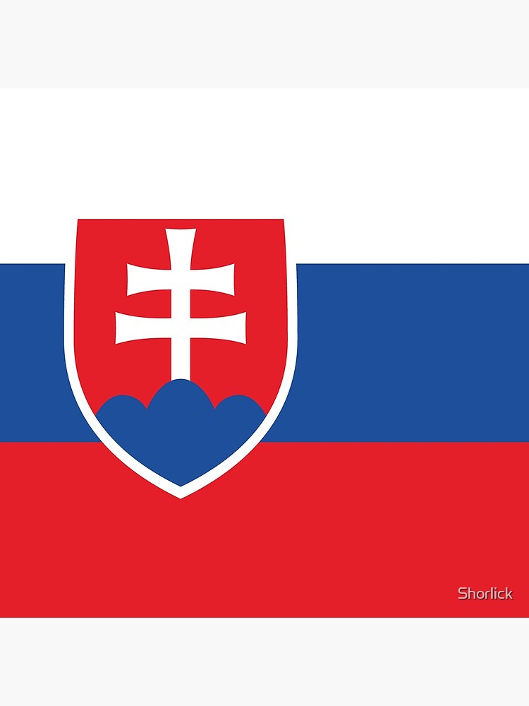 Aperçu 3 sur 3. Coussin avec l'œuvre Drapeau de la Slovaquie créée et vendue par Shorlick.