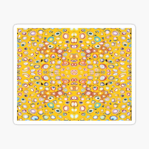 “Yellow with circles” Sticker for Sale by RxTexture | Redbubble