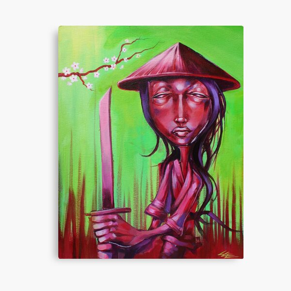Zu Warrior Samurai Sword Lady Ninja Assassin Canvas Print