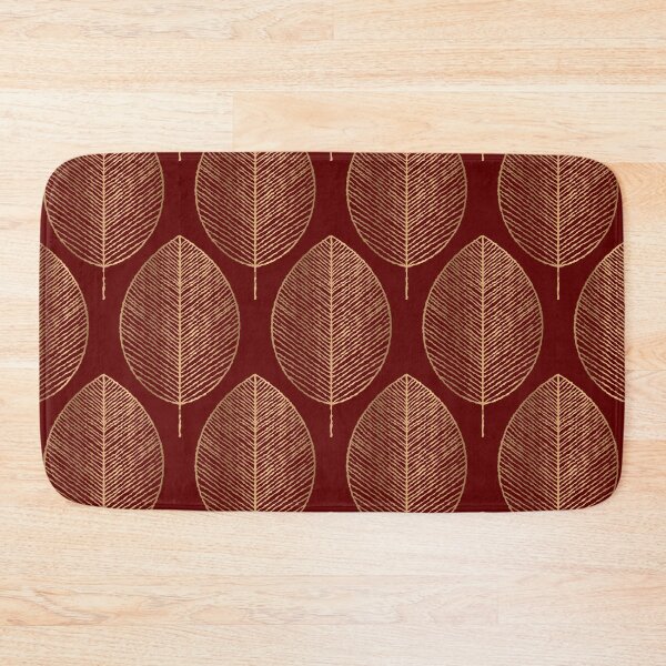 Item preview, Luxurious Elegant Golden Leaves Red Background designed and sold by KA DESIGNS.