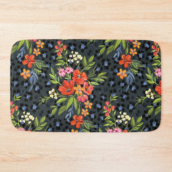 Item preview, Warm Coral Maximalist Leopard Print Floral designed and sold by micklyn.