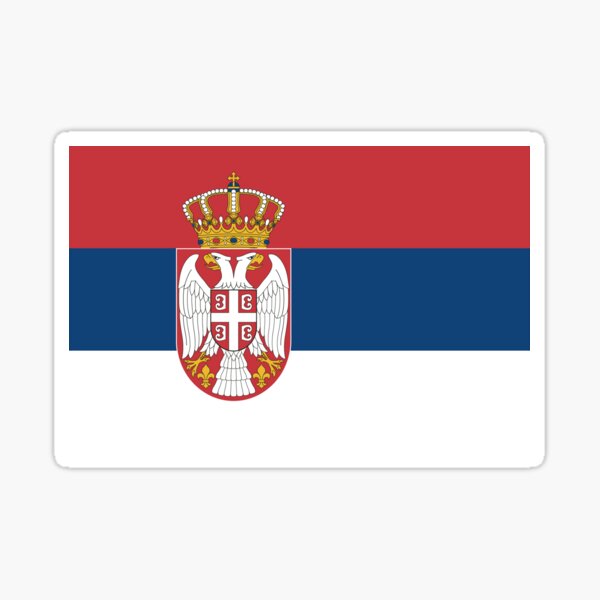 Drapeau de la Serbie Sticker