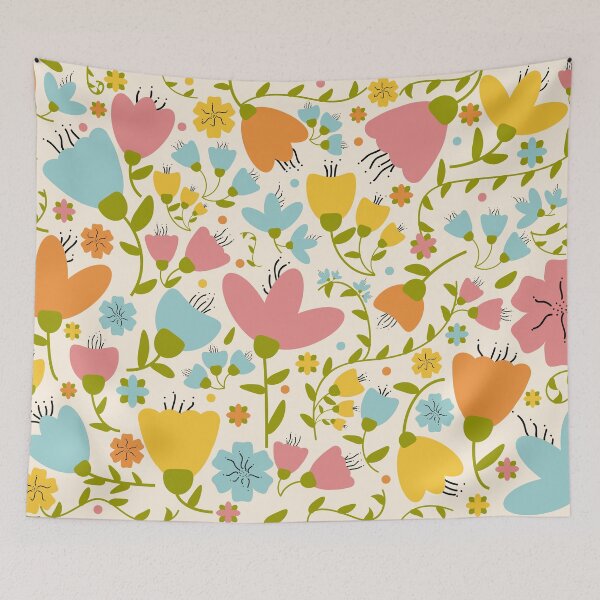 Item preview, Beautiful retro flowers designed and sold by Beautiful Art Designs.