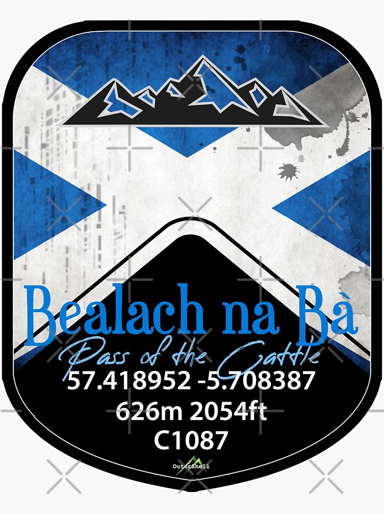 Bealach na Ba Pass of the Cattle Applecross Scotland Motorcycle Cyle Sticker & T-Shirt 02 by OuterShellUK