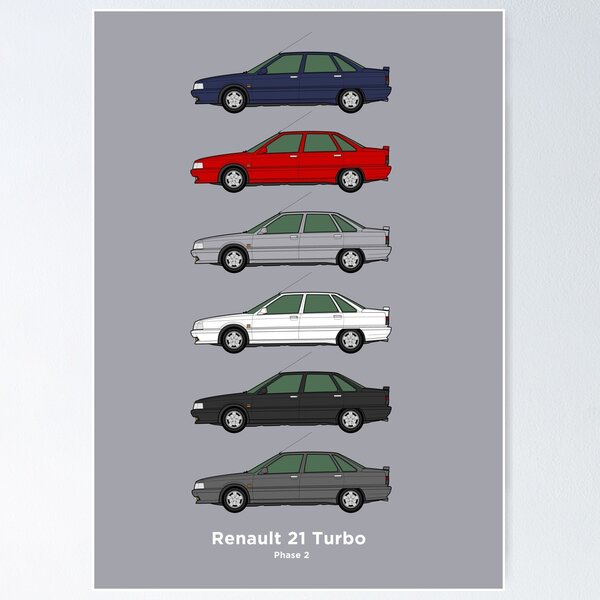 Vista previa del artículo con la obra «Colección R 21 Turbo Fase 2 1989», diseñado y vendido por RJWautographics.