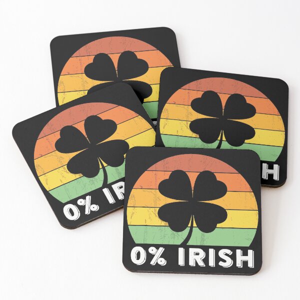 Item preview, Sunset Retro Saint Patricks Day Saying 0 Irish designed and sold by BallonFlyToSky.