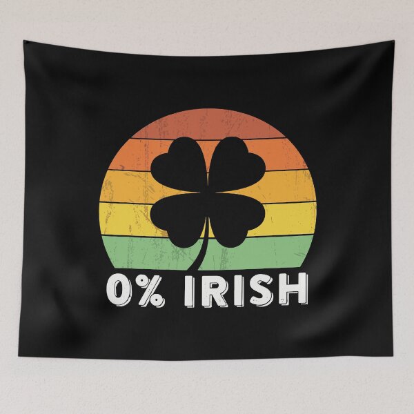 Item preview, Sunset Retro Saint Patricks Day Saying 0 Irish designed and sold by BallonFlyToSky.