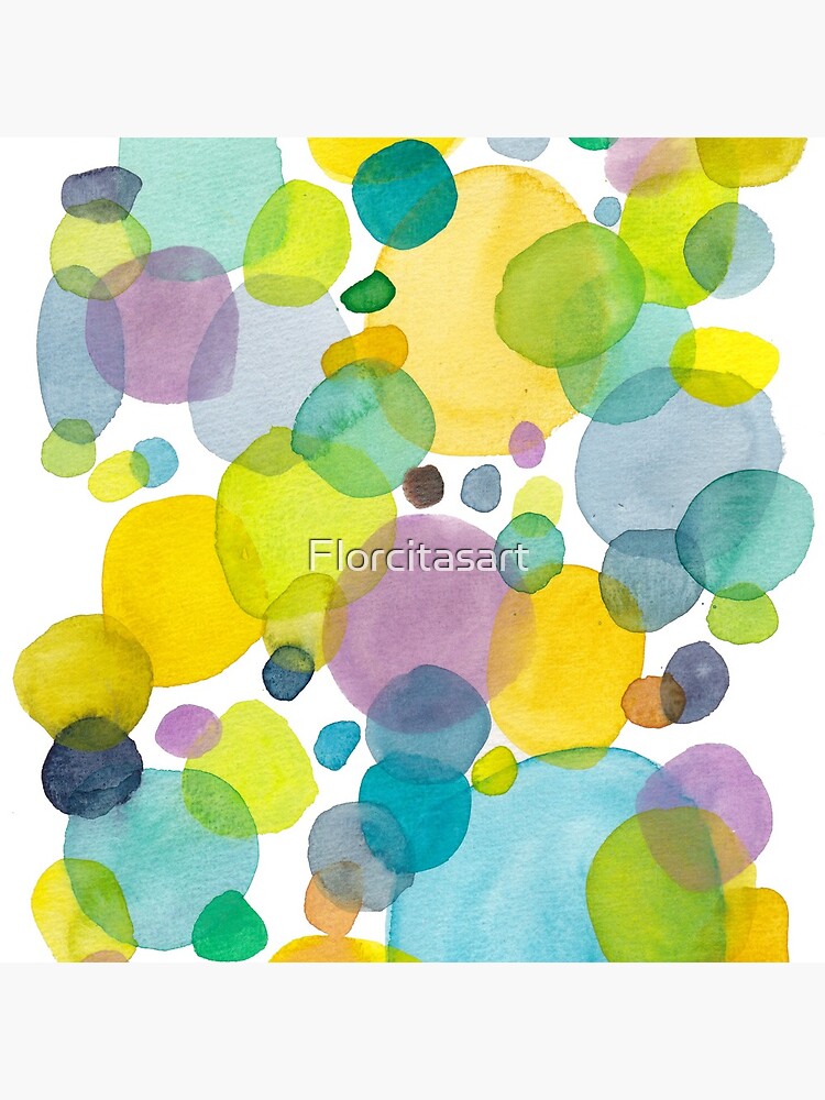 Thumbnail 2 of 2, Tote Bag, watercolor green bubbles spring pattern designed and sold by Florcitasart.