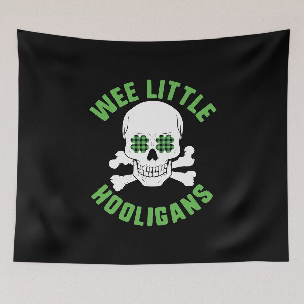 Item preview, Saint Patricks Day Wee Little Hooligan Skull Irish Shamrock designed and sold by IceNiceIce.
