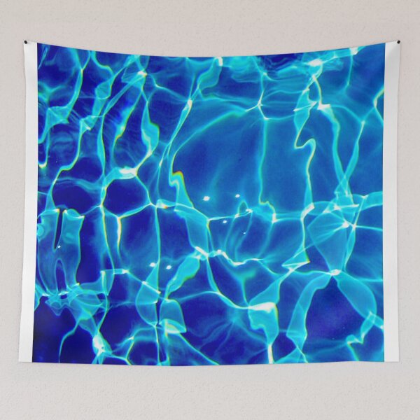 Item preview, East Northport: Electric blue abstract print of light underwater designed and sold by tenderlovingart.