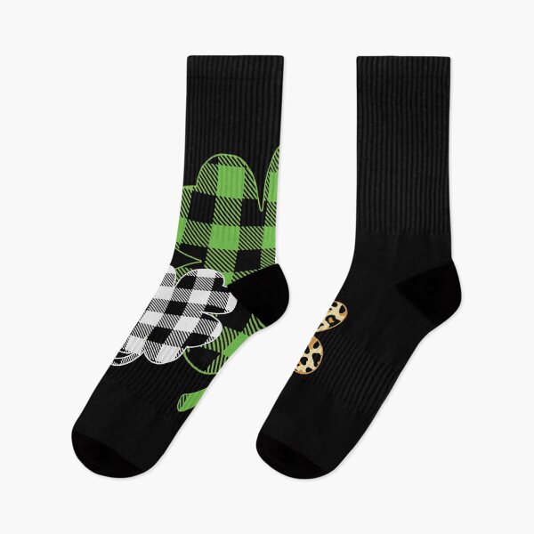 Item preview, Three Shamrocks Leopard Green Plaid Happy Saint Patricks Day designed and sold by BallonFlyToSky.