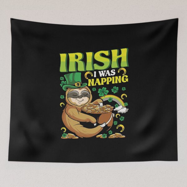 Item preview, Irish I Was Napping Sloth Leprechaun Saint Patricks Day designed and sold by WanitaDesign.