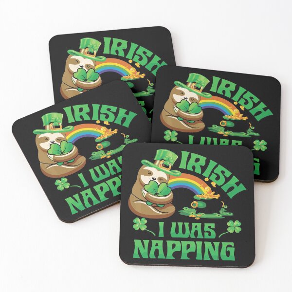 Item preview, Irish I Was Napping Sloths Shamrock Saint Patricks Day designed and sold by WanitaDesign.