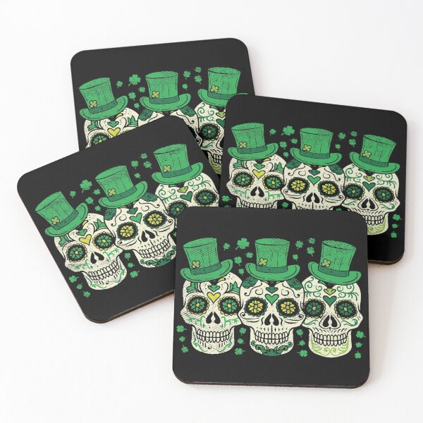Item preview, Irish Mexican Sugar Skull Leprechauns Saint Patricks Day designed and sold by WanitaDesign.