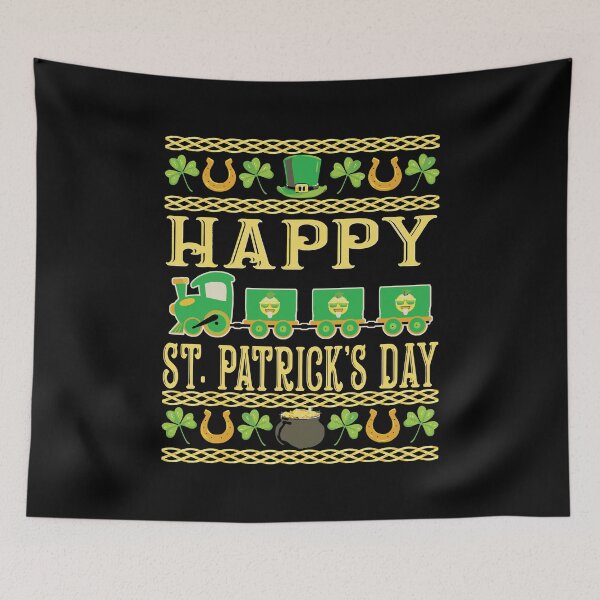 Aperçu de l'œuvre Train de vacances irlandais Saint Patricks Day créée et vendue par WanitaDesign.