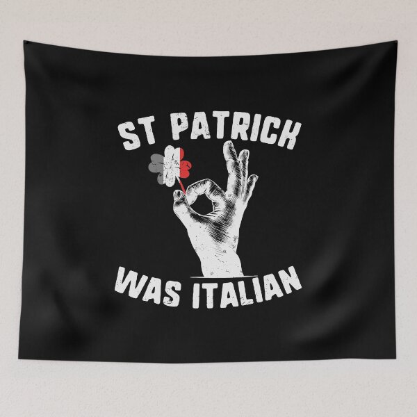 Item preview, Saint Patricks Was Italian Flag Italiano Hand Gesture Shamrock designed and sold by IceNiceIce.